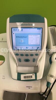 Verathon BVI 9400 Bladder Scanner Part No 0570-0190 with Transducer / Probe, 2 x Batteries and Charger on Stand (Powers Up - Probe Casing Loose) - 2