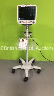 GE Dash 5000 Patient Monitor with BP1,BP2,SpO2,Temp/CO,NBP and ECG Options on Stand (Powers Up)