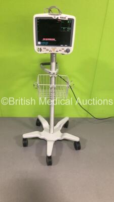 GE Dash 5000 Patient Monitor with BP1,BP2,SpO2,Temp/CO,NBP and ECG Options on Stand (Powers Up) - 2