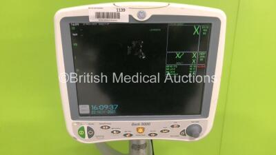 GE Dash 5000 Patient Monitor with SpO2,Temp/CO,NBP and ECG Options on Stand (Powers Up) - 2