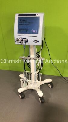 SLE 5000 Infant Ventilator HFO/TTV Plus Software Version 5.0 on Stand with Hoses and Sensor (Powers Up) * Mfd 2009 *