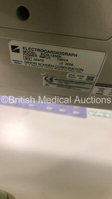 Nihon Kohden Cardiofax V 1150K ECG Machine on Stand (Powers Up) - 5