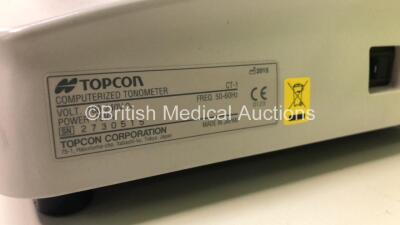 TopCon CT-1 Computerized Tonometer Version 3.01 on Motorized Table (Powers Up) *S/N 2730515* **Mfd 2015** *FOR EXPORT OUT OF THE UK ONLY* - 4