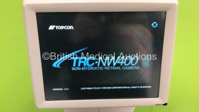 TopCon TRC-NW400 Non-Mydriatic Retinal Camera Version 1.0.3 on Motorized Table (Powers Up) *S/N 980555* **Mfd 02/2016** *FOR EXPORT OUT OF THE UK ONLY* - 2
