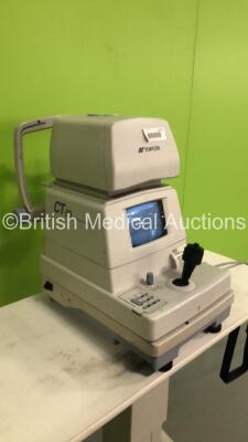 TopCon CT-80 Computerized Tonometer Version on Motorized Table (Powers Up - Missing Printer Trim) *S/N 1570425* **Mfd 2004** *FOR EXPORT OUT OF THE UK ONLY* - 2