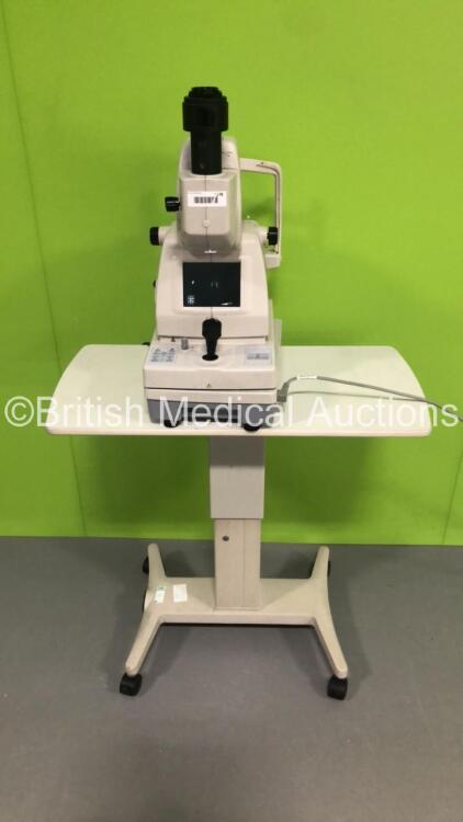 TopCon TRC-MW6S Non-Mydriatic Retinal Camera Version 2.10 on Motorized Table (Powers Up - Damage to Unit - See Pictures) *S/N 2880146* **Mfd 2006** *FOR EXPORT OUT OF THE UK ONLY*