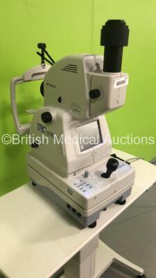TopCon TRC-MW6S Non-Mydriatic Retinal Camera Version 2.20 on Motorized Table (Powers Up - Damage to Unit - See Pictures) *S/N 2881220* **Mfd 2008** *FOR EXPORT OUT OF THE UK ONLY* - 4