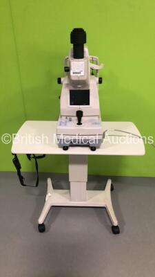TopCon TRC-MW6S Non-Mydriatic Retinal Camera Version 2.10 on Motorized Table (Powers Up - Damage to Unit - See Pictures) *S/N 2880488* **Mfd 2006** *FOR EXPORT OUT OF THE UK ONLY*