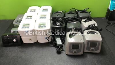 Mixed Lot Including 1 x DeVilbiss RPM Autoadjust Nebulizers, 1 x ResMed S9 CPAP, 1 x ResMed Airsense 10 CPAP, 12 x DeVilbiss Sleep Cubes, 5 x Fisher and Paykel icon + Novo CPAPS and 3 x Fisher and Paykel Icon Series Humidified CPAP's *S/N 23191629411 / 23