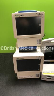 3 x Welch Allyn ProPaq CS Patient Monitors with INV BP1, ECG/EKG RESP, NIBP, T1, T2, INV BP2 and SPO2 Options, Invivo Precess Patient Monitor, Invivo Patient Module Battery Charger, 2 x Covidien Kendall Heaters and 1 x GE Carescape V100 Vital Signs Monito - 2