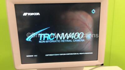 TopCon TRC-NW400 Non-Mydriatic Retinal Camera Version 1.0.2 on Motorized Table (Powers Up - Missing Cap - See Pictures) *S/N 967482* **Mfd 2015 ** *FOR EXPORT OUT OF THE UK ONLY* - 2