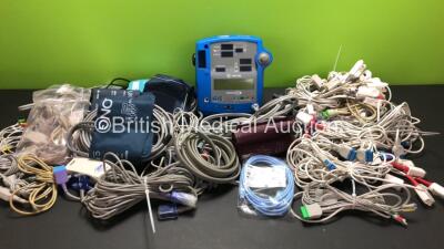 Job Lot Including 1 x GE Dinamap Pro 400 Monitor with a Large Quantity of Various Monitor Leads Including Masimo SpO2 Leads and Sensors, NIBP Leads, Cuffs and ECG Leads