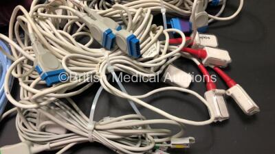 Job Lot Including 1 x GE Dinamap Pro 400 Monitor with a Large Quantity of Various Monitor Leads Including Masimo SpO2 Leads and Sensors, NIBP Leads, Cuffs and ECG Leads - 3