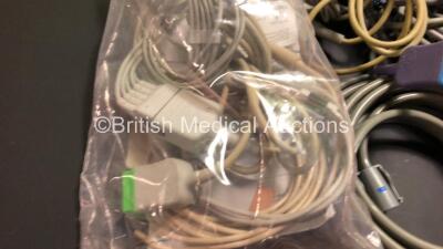 Job Lot Including 1 x GE Dinamap Pro 400 Monitor with a Large Quantity of Various Monitor Leads Including Masimo SpO2 Leads and Sensors, NIBP Leads, Cuffs and ECG Leads - 5