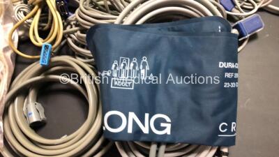 Job Lot Including 1 x GE Dinamap Pro 400 Monitor with a Large Quantity of Various Monitor Leads Including Masimo SpO2 Leads and Sensors, NIBP Leads, Cuffs and ECG Leads - 6