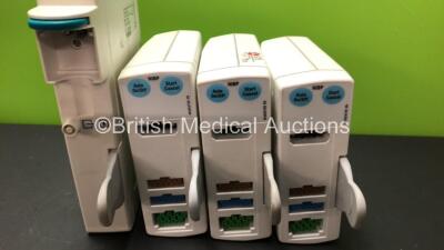 Job Lot Including 3 x GE E-PSM-00 Modules *Mfd 2009 - 2006 - 2005* 1 x GE N-FC-00 Gas Module *Mfd 2010* 1 x SpO2 Lead with Finger Sensor and 1 x ECG Lead *6629659 - 6204575 - 6520929 - 6021411* - 2