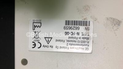 Job Lot Including 3 x GE E-PSM-00 Modules *Mfd 2009 - 2006 - 2005* 1 x GE N-FC-00 Gas Module *Mfd 2010* 1 x SpO2 Lead with Finger Sensor and 1 x ECG Lead *6629659 - 6204575 - 6520929 - 6021411* - 3