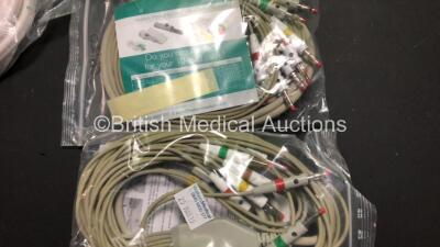 Mixed Lot Including 1 x Fluke MPS450 Multiparameter Simulator and Various Monitor Leads Including SpO2, ECG and NIBP *209363* - 6