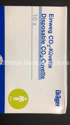 Mixed Lot Including 1 x Verathon BVI 9400 BladderScan with Probe and Battery (No Power - Possible Flat Battery) 4 x Genius Tympanic Thermometers, 4 x Drager VentStar Oxylog 3000F Breathing Tubes (In Date) and Drager Adult Disposable CO2 Cuvette - 5