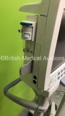 2 x GE S5 F-FM-01 Patient Monitors on Stands with 1 x N-FC-00 Module with Mini D-Fend Water Trap * Mfd 2010 * (1 x Powers Up,1 x No Power) * SN 6660422 / 6882589 * * Mfd 2012 / 2010 * - 4