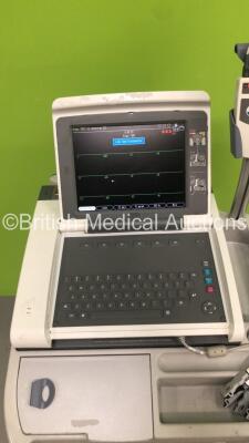 GE MAC 5500 ECG Machine on Stand with 1 x 10-Lead ECG Lead (Powers Up) * SN SCD08464459PA * - 3