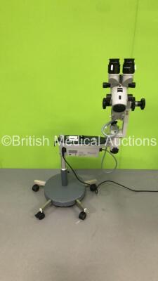 Zeiss OPMI 1-FC Colposcope on Stand with 2 x 10x/22b Eyepieces and f 250 Lens (Powers Up with Suspected Blown Bulb) * SN 301573 *