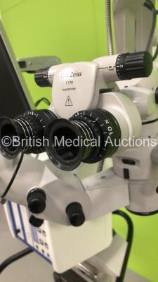 Zeiss OPMI Lumera T Dual Operated Surgical Microscope with 4 x 10x Eyepieces,2 x f 170 Binoculars,f 200 APO Lens,Footswitch and Fujitsu Siemens Monitor on Zeiss S8 Stand (Powers Up with Good Bulb) * SN 302608-9020-000 * - 8