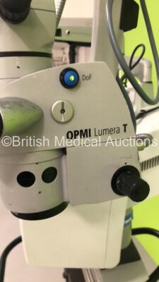 Zeiss OPMI Lumera T Dual Operated Surgical Microscope with 4 x 10x Eyepieces,2 x f 170 Binoculars,f 200 APO Lens,Footswitch and Fujitsu Siemens Monitor on Zeiss S8 Stand (Powers Up with Good Bulb) * SN 302608-9020-000 * - 11