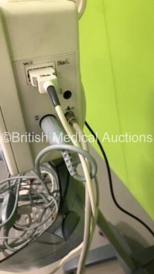 Mixed Lot Including 1 x Datascope Passport 2 Patient Monitor on Stand with CO2 Exhaust,CO2 Input,T1,IBP1,IBP2,SpO2 and ECG Options,1 x SpO2 Finger Sensor,1 x BP Hose and 1 x ECG Lead,1 x Datascope Trio Patient Monitor on Stand with SpO2,T1,NBP and ECG Opt - 6