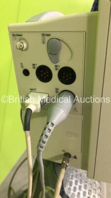 Mixed Lot Including 1 x Datascope Passport 2 Patient Monitor on Stand with CO2 Exhaust,CO2 Input,T1,IBP1,IBP2,SpO2 and ECG Options,1 x SpO2 Finger Sensor,1 x BP Hose and 1 x ECG Lead,1 x Datascope Trio Patient Monitor on Stand with SpO2,T1,NBP and ECG Opt - 7