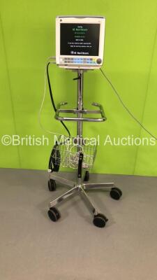 GE B40 Patient Monitor with IBP1,IBP2,T1,T2,SpO2,ECG,NIBP and Printer Options,1 x BP Hose and 1 x 3-Lead ECG Lead on Stand (Powers Up) * Mfd 2012 *