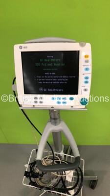 GE B30 Patient Monitor with 1 x E-PSMW Patient Side Module with NIBP,T1,T2,SpO2 and ECG Options * Mfd 2011 *,Printer Options,1 x BP Hose and 1 x 3-Lead ECG Lead on Stand (Powers Up) * Mfd 2011 * - 2