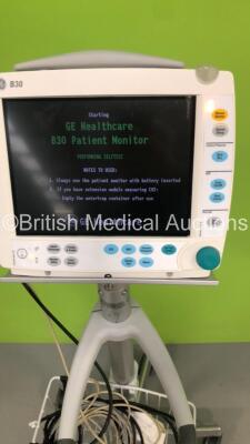 GE B30 Patient Monitor with 1 x E-PSMW Patient Side Module with NIBP,T1,T2,SpO2 and ECG Options * Mfd 2011 *,Printer Options,1 x BP Hose and 1 x 3-Lead ECG Lead on Stand (Powers Up) * Mfd 2011 * - 3