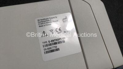 Datex-Ohmeda Anaesthesia Monitoring System Including Monitor with Controller and Power Supply, Module Rack with E-Entropy Module *Mfd - 09/2010*, E-CAiOV Gas Module with Spirometry Option and D-fend Water Trap *Mfd - 06/2009*, E-INTPSM Module with Pole Mo - 7