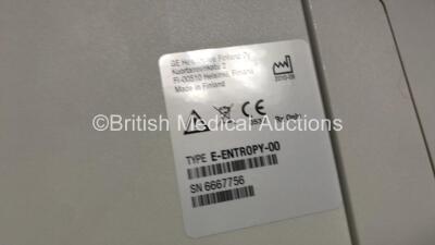Datex-Ohmeda Anaesthesia Monitoring System Including Monitor with Controller and Power Supply, Module Rack with E-Entropy Module *Mfd - 09/2010*, E-CAiOV Gas Module with Spirometry Option and D-fend Water Trap *Mfd - 02/2007*, E-INTPSM Module with Pole Mo - 6