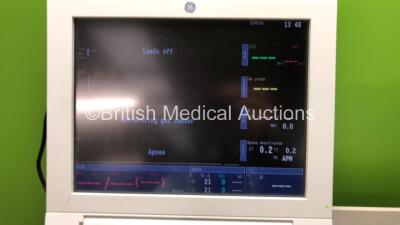 Datex-Ohmeda Anaesthesia Monitoring System Including Monitor with Controller and Power Supply, Module Rack with E-CAiOV Gas Module with Spirometry Option and D-fend Water Trap *Mfd - 11/2010*, E-INTPSM Module with Pole Mount and E-PSMP Multiparameter Modu - 2