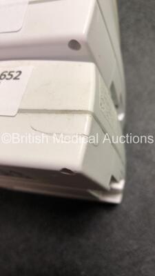 3 x GE E-PSMP Multiparameter Modules *Mfd's - 2 x 08/2010 and 1 x 08/2016* with NIBP, P1 P2, T1 T2, SPO2 and ECG Options (1 x Damaged Casing - See Photo) *6651812 / 6651798 / 8009611* - 3