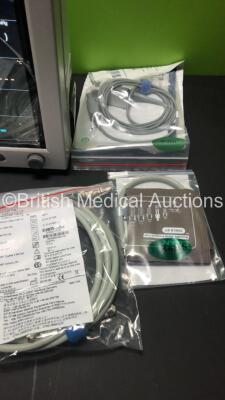 EDAN iM8 Patient Monitor with ECG,NIBP,SpO2,T1,T2,Printer Options and Assorted Leads (Powers Up-In Excellent Condition) * Mfd 2016 * - 3