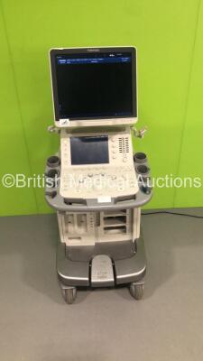 Toshiba Aplio 500 Flat Screen Ultrasound Scanner Model TUS-A500 Software Version AB_V4.00*R112 with Sony Digital Graphic Printer UP-D897 (Powers Up-General Marks to Side Trim-Hairline Cracks to Screen Trim-See Photos) * SN T1F1414910 * * Mfd 2014 * *IR274