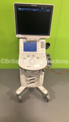 Toshiba Xario 200 Flat Screen Ultrasound Scanner Model TUS-X200 Software Version V3.0 (Powers Up-Slight Marks to Side Trim-See Photos) * SN 99C14Z4092 * * Mfd 2014 * *IR278*