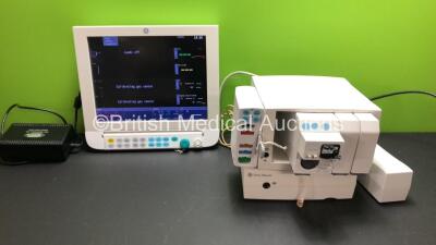 GE Monitor System Including 1 x Type D-FPD15-00 Display with Keypad and Power Supply, 1 x Type F-CU5P-01 Module Rack, 1 x Type F-CPU-02 Unit with Power Supply, 1 x Type E-CAiOV-00 Gas Module with Spirometry and Water Trap *Mfd 2010* 1 x Type E-PSMP-00 Mod