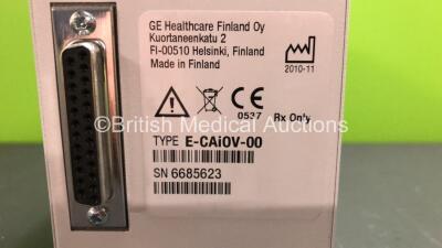 GE E-CAiOV-00 Gas Module with Spirometry and Water Trap *Mfd 2010* **6685623** - 3