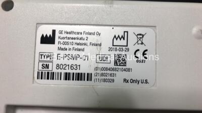 1 x GE E-PSMP-01 and 2 x GE E-PSMP-00 Modules *Mfd 2018 - 2010 - 2010* **8021631 - 6651738 - 6651819** - 3