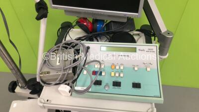 Mobile Work Station with Monitor and Kamplex KLD 23 mha Diagnostic Audiometer *S/N 60645* ***IR283*** - 3