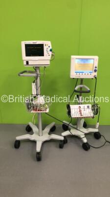 1 x Datex-Ohmeda S/5 Lite Patient Monitor on Stand with P1,P2,CO2,T, ECG/Resp, SPO2 and NIBP Options with Selection of Cables (Powers Up) and 1 x Deltex Medical Cardio Q ODM Monitor with Attachment (Powers Up) *S/N FS0074252 / FS0160460*