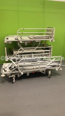 3 x Huntleigh Contura Electric Hospital Beds (Unable to Power Test Due to Cut Power Supplies / No Controllers) *S/N FS0043176 / FS0043171 / FS0043165*