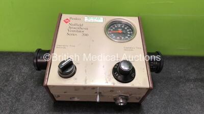 Penlon Nuffield Series 200 Anesthesia Ventilator with Hose *SN NV019127 * *H*