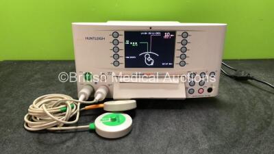 Huntleigh Sonicaid FM8000 Encore Fetal Monitor with 1 x Sonicaid US Transducer / Probe and 1 x Sonicaid TOCO Transducer / Probe (Powers Up) *SN 751CX0401213-13*