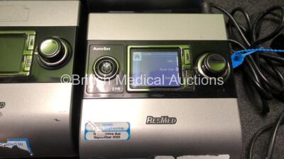 Respiratory Job Lot Including 1 x B & D Electromedical Nippy 3+ Ventilator (Powers Up) 1 x ResMed Airsense 10 Autoset CPAP Unit (No Power) 1 x Respironics REMstar CPAP (Powers Up) 1 x ResMed S7 Lightweight CPAP Unit (Powers Up) 6 x ResMed S9 Autoset CPAP - 5