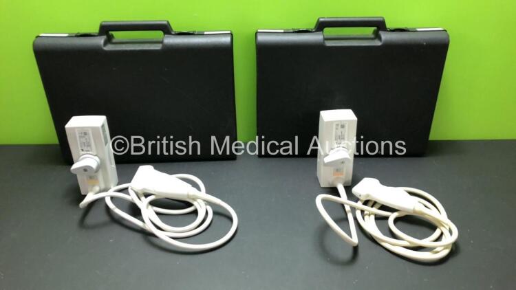 2 x Esaote Transducer - Probes (1 x LA523 *Mfd 2019* 1 x LA435 *Mfd 2019*) in Cases *8692 - 45827* (Untested)